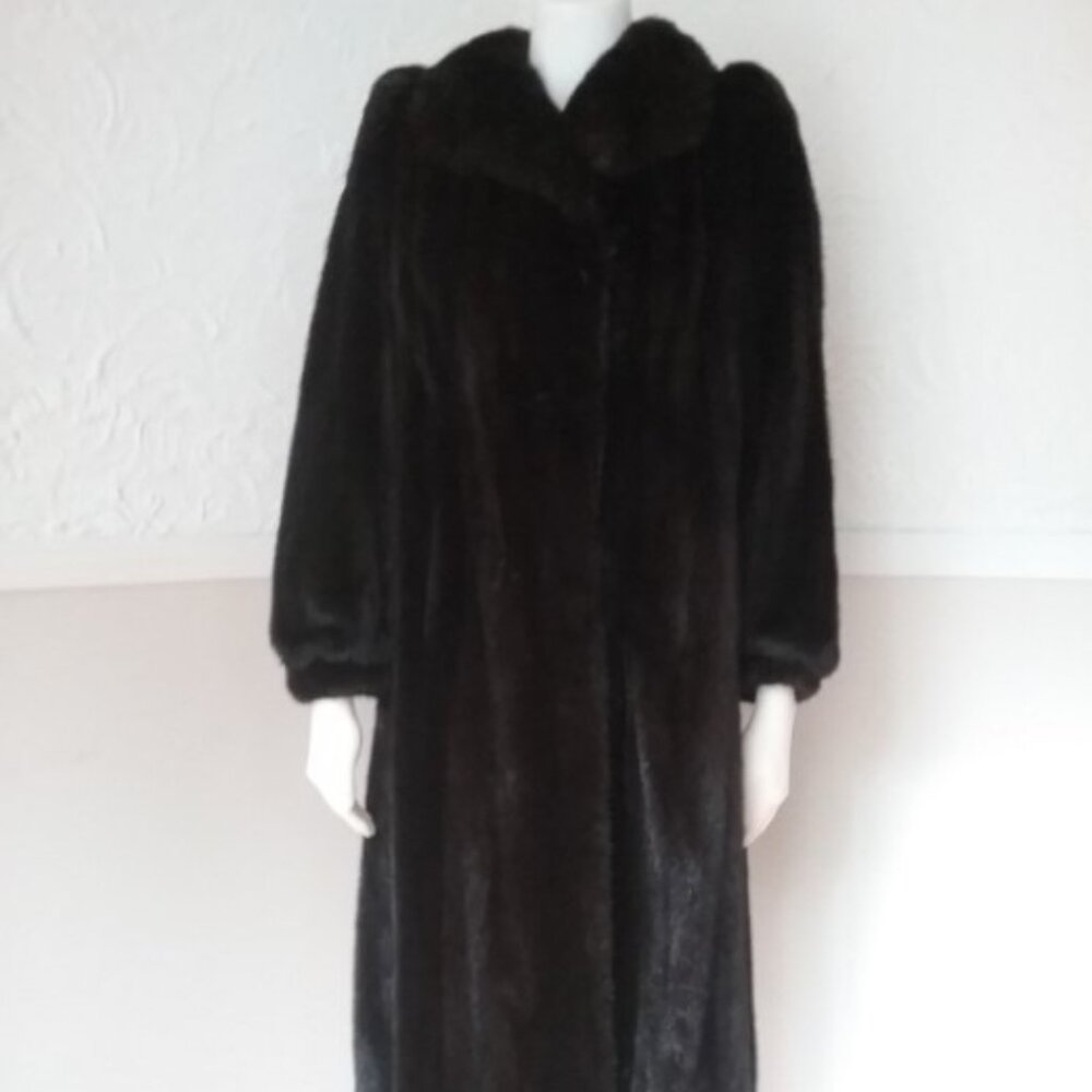 Blackglama Black Mink Fur Coat Medium Perfect Like New